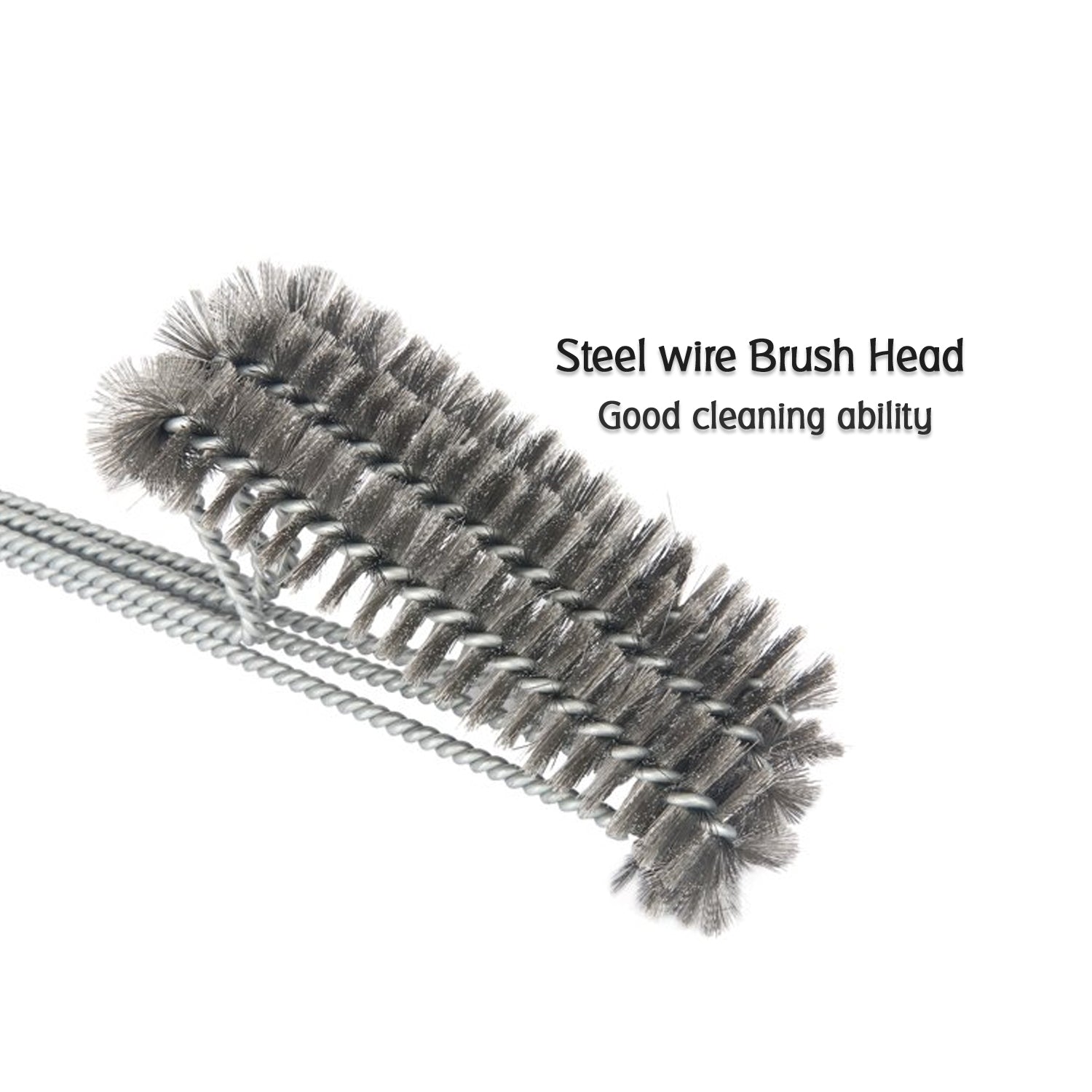 2255 3-head Grill Brush with Stainless Steel Bristles and Soft-Grip Handle 