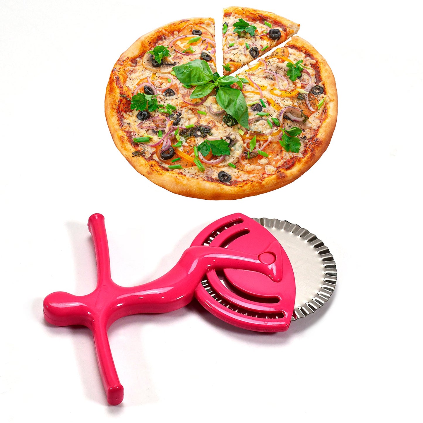 2649 Pizza/Sandwich/Burger/Slicer/Multipurpose Cutter for, Kitchen, Restaurant roll Cutting Wheel 