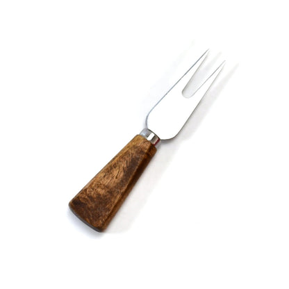 2921 Stainless Steel Cheese Fork With Wood Handle 