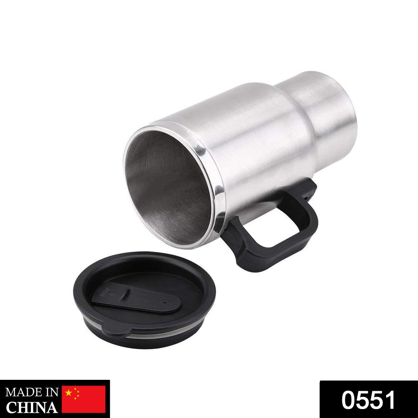 551 -12V Car Charging Electric Kettle Mug (Silver) 