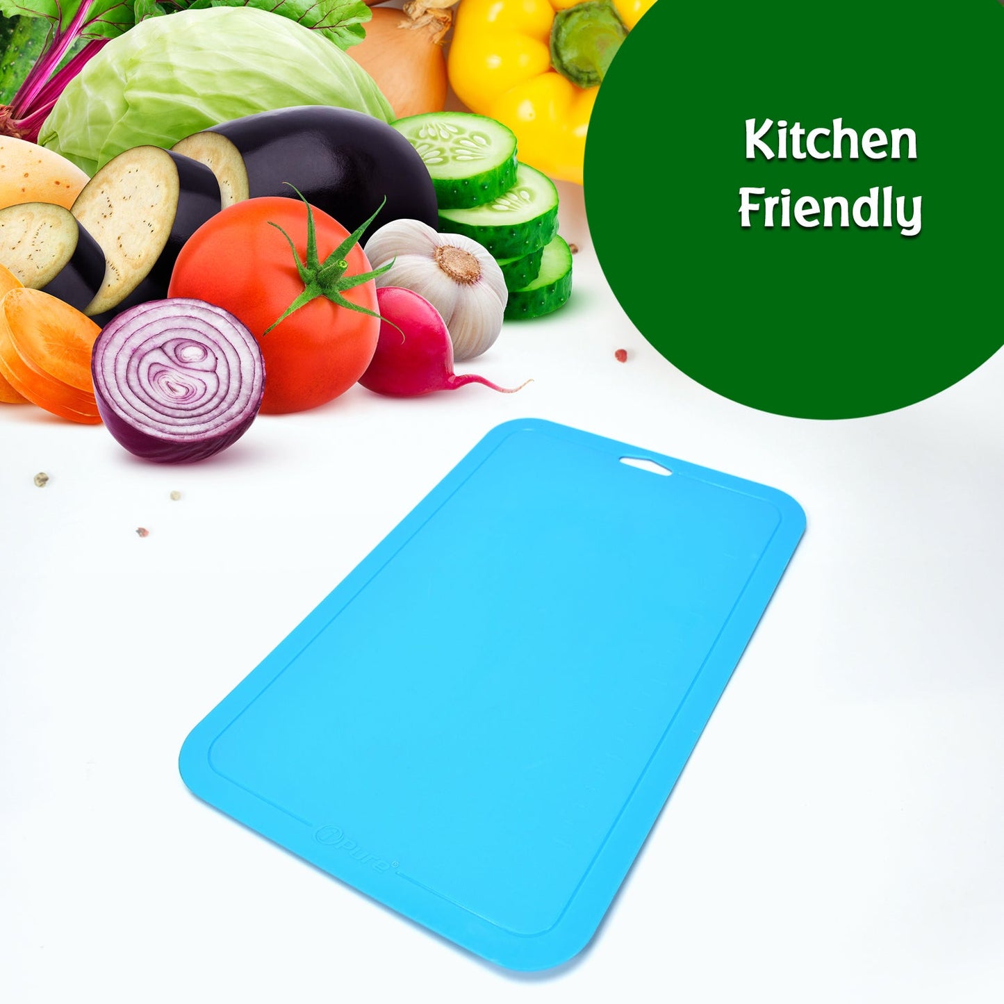 2478 Vegetables and Fruits Cutting Chopping Board Plastic Chopper Cutter Board Non-slip Antibacterial Surface with Extra Thickness 