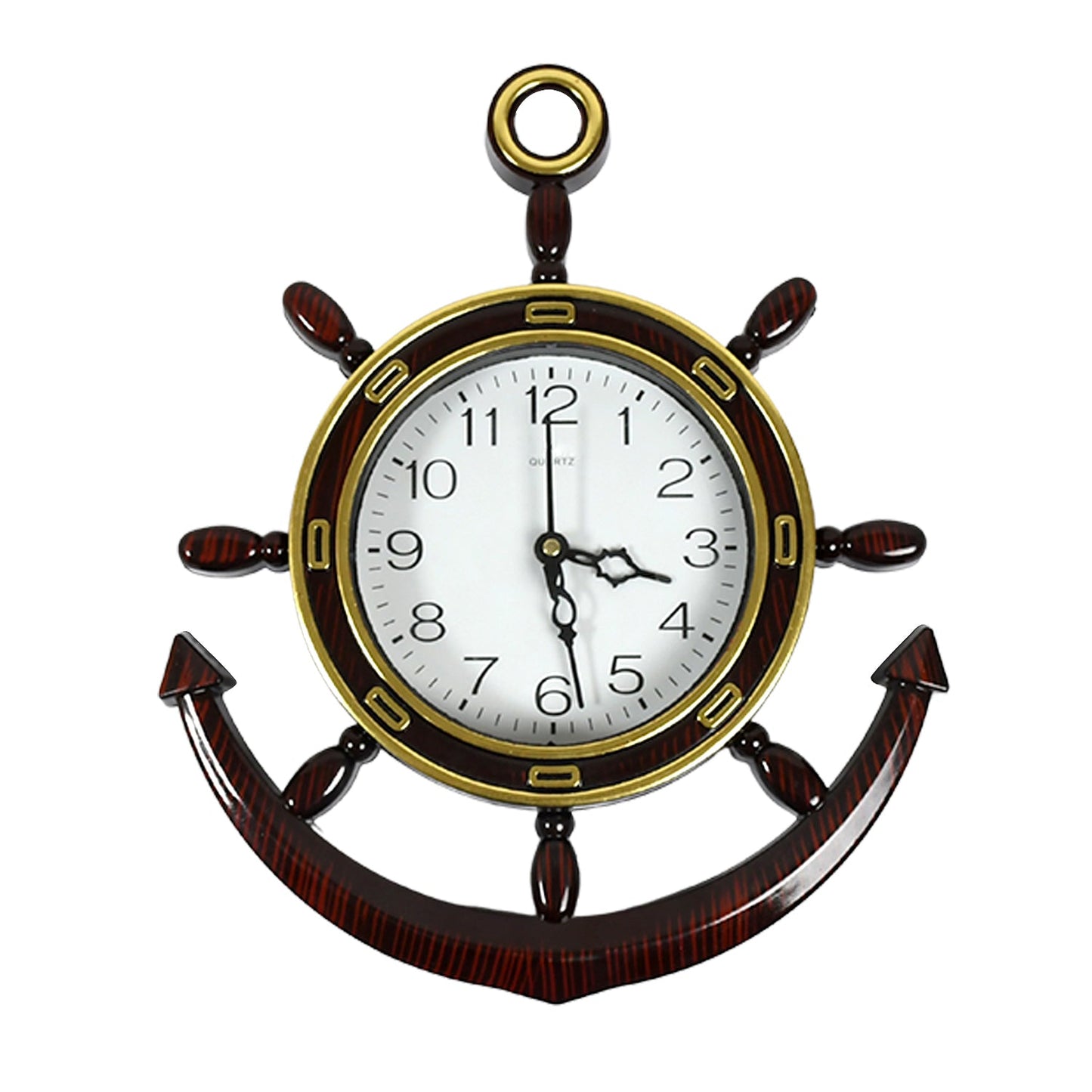 4944 Anchor Shape Wall Clock Size 28x23x5cms 