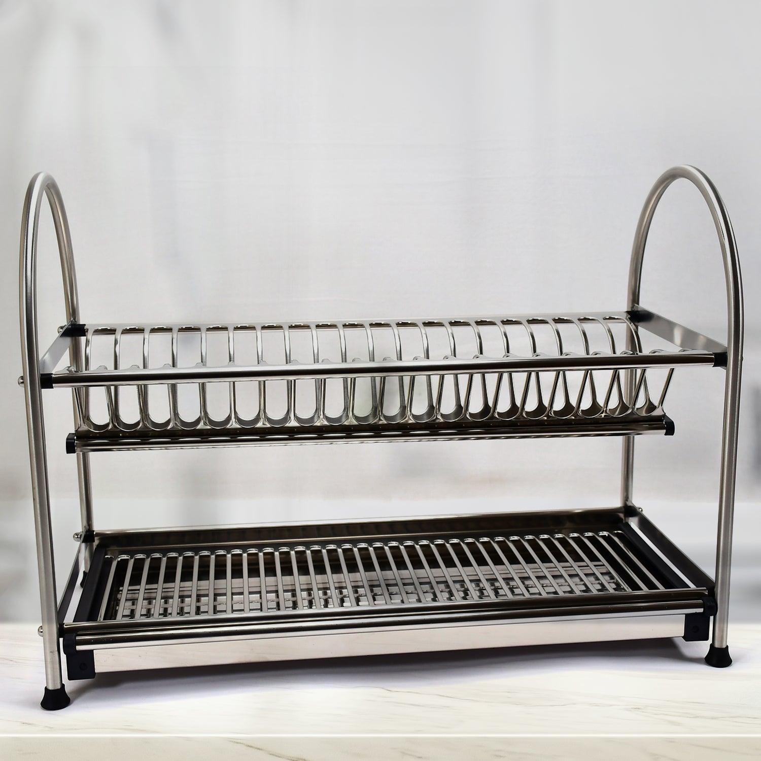 7672 Dish Rack Stainless Steel Rack 2layer Rack For Home & Kitchen Use 