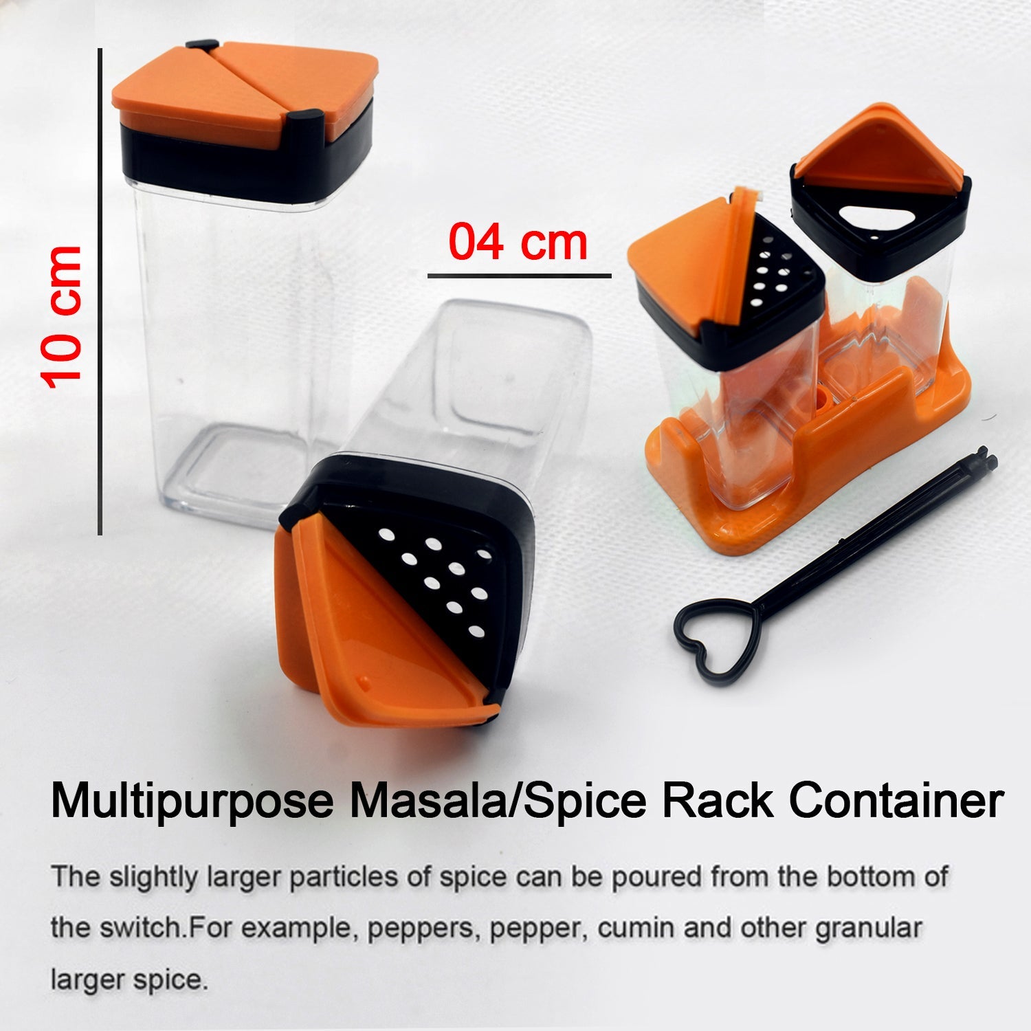 2070 Multipurpose Masala/Spice Rack Container with tray- Set of 2Pcs 