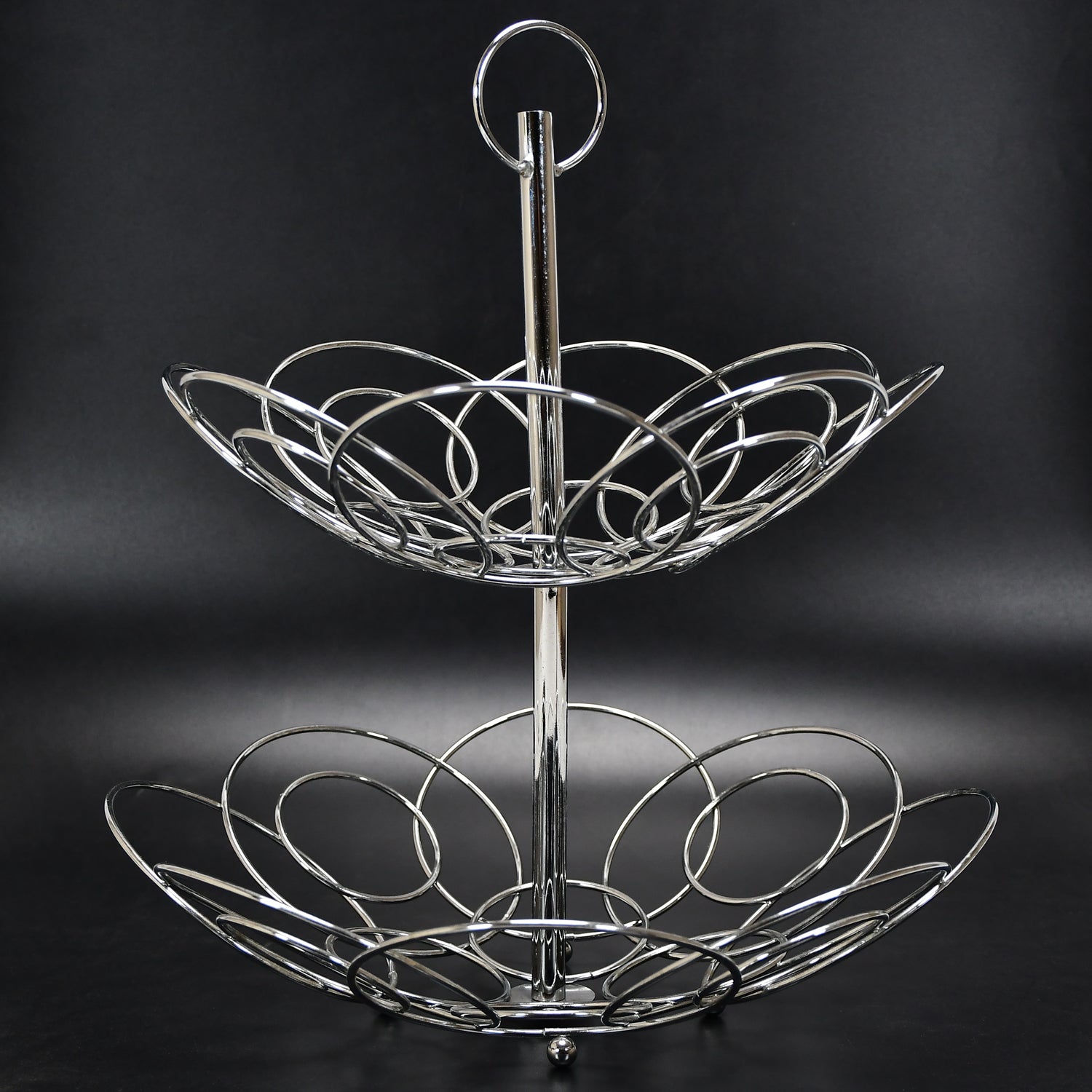 5179 2Tier Fruit Bowl Steel 40cm For Kitchen Use 