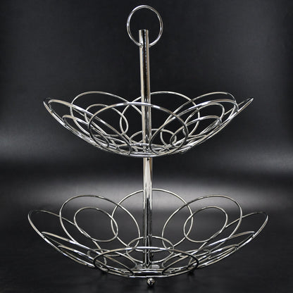 5179 2Tier Fruit Bowl Steel 40cm For Kitchen Use 