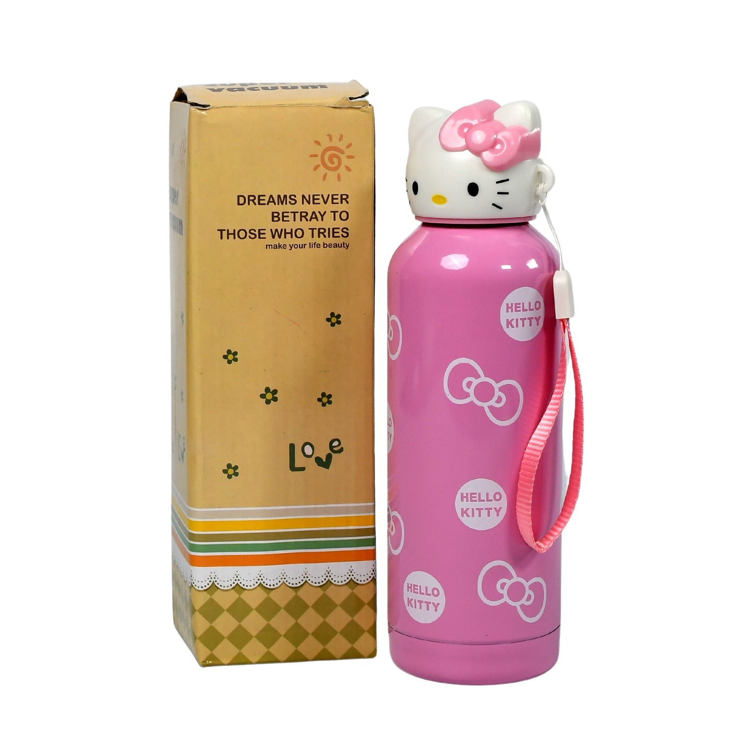 6787 Cute Kitty Stainless Steel Vacuum Bottle Kids Children Cartoon Water Bottle Stainless Steel Vacuum Bottle, Children Water Bottles 