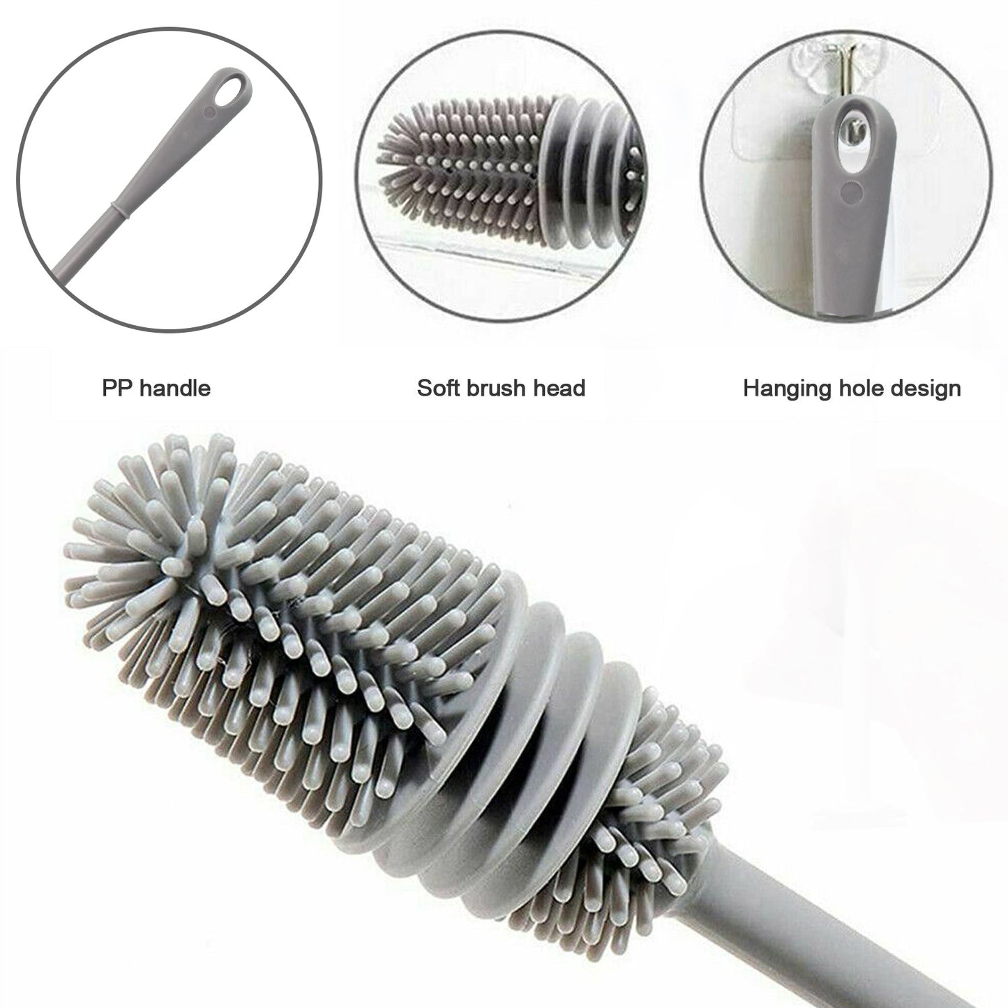 6151 Bottle Cleaning Brush widely used in all types of household kitchen purposes for cleaning and washing bottles from inside perfectly and easily. 