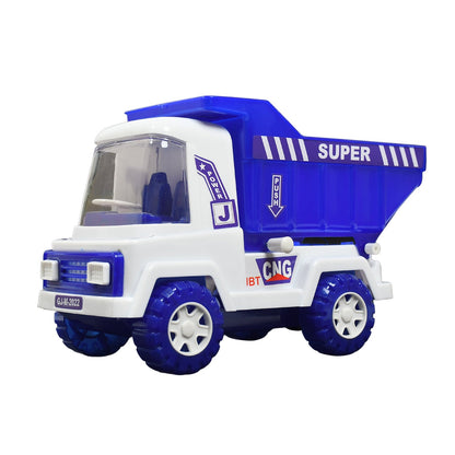 4485 BIG SIZE FRICTION POWERED DUMPER TOY TRUCK FOR KIDS. | WITH OPENING CONTAINER FEATURE. | STRONG & DURABLE PLASTIC MATERIAL. | INDOOR & OUTDOOR PLAY. | MINIATURE SCALED MODELS TRUCK 