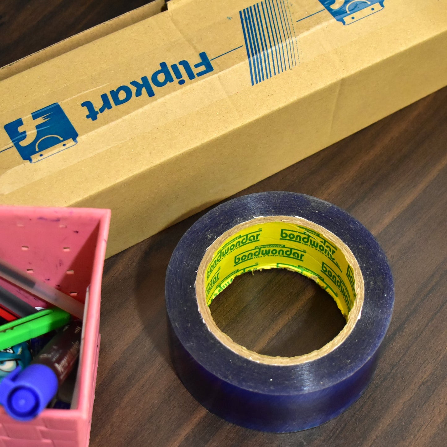 7436 Flipkart Print Blue Tape For Packaging Gifts And Products By Flipkart For Shipping And Delivering Purposes Etc. 