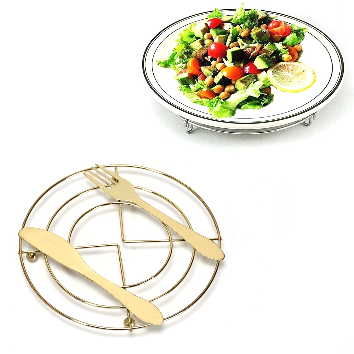 2479 Hot Pot Stand Stainless Steel Heat Resistant Round Table Ring 