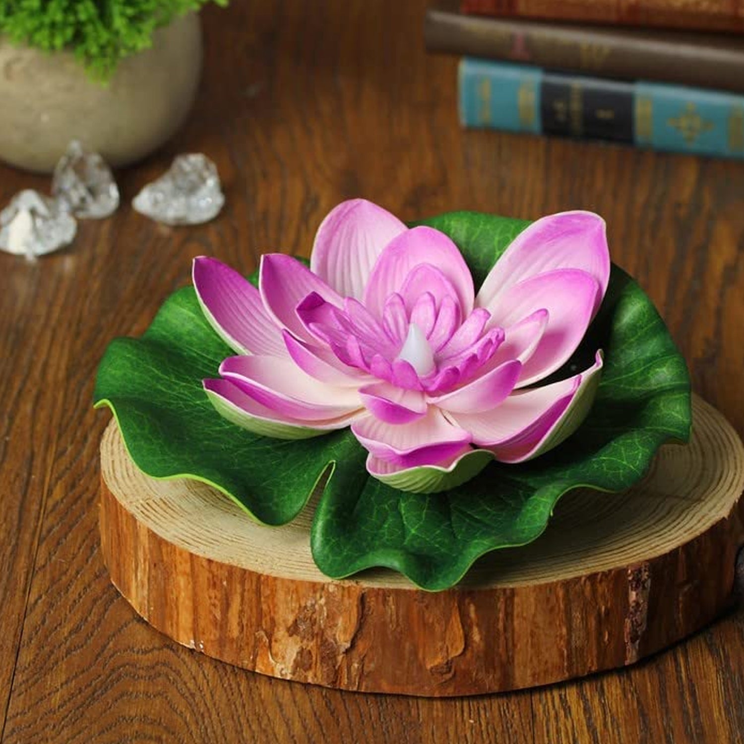 6556 Water Floating Smokeless Candles & Lotus Flowers Sensor Led TeaLight for Outdoor and Indoor Decoration - Pack of 6 Candle Candle (Pack of 6) 