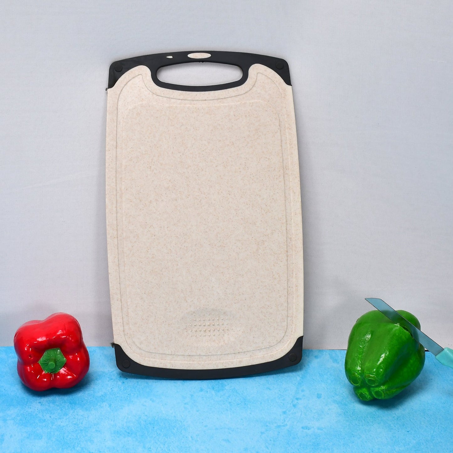 2447 Vegetables and Fruits Cutting Chopping Board Plastic Chopper Cutter Board Non-slip Antibacterial Surface with Extra Thickness 