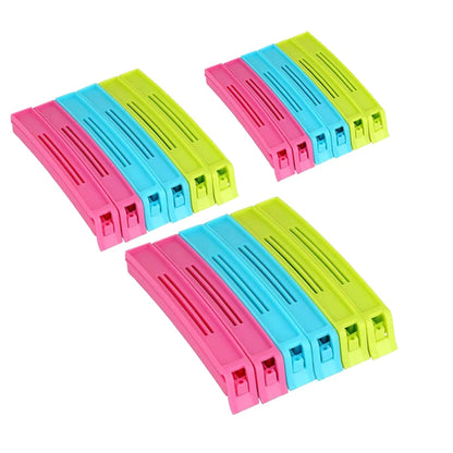 7028 Multipurpose Food Snack Plastic Bag Clip Sealer (Multicolor) -18pc DeoDap