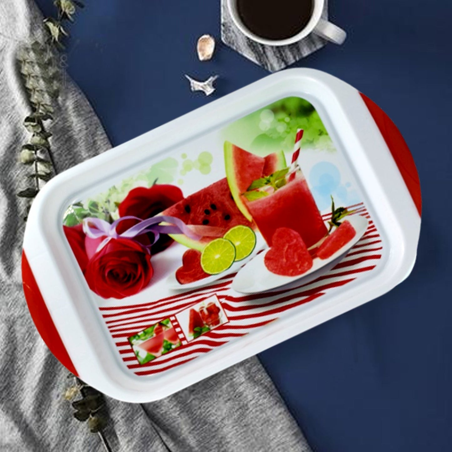 3775 Big Plastic Tray for Kitchen and General Purpose 