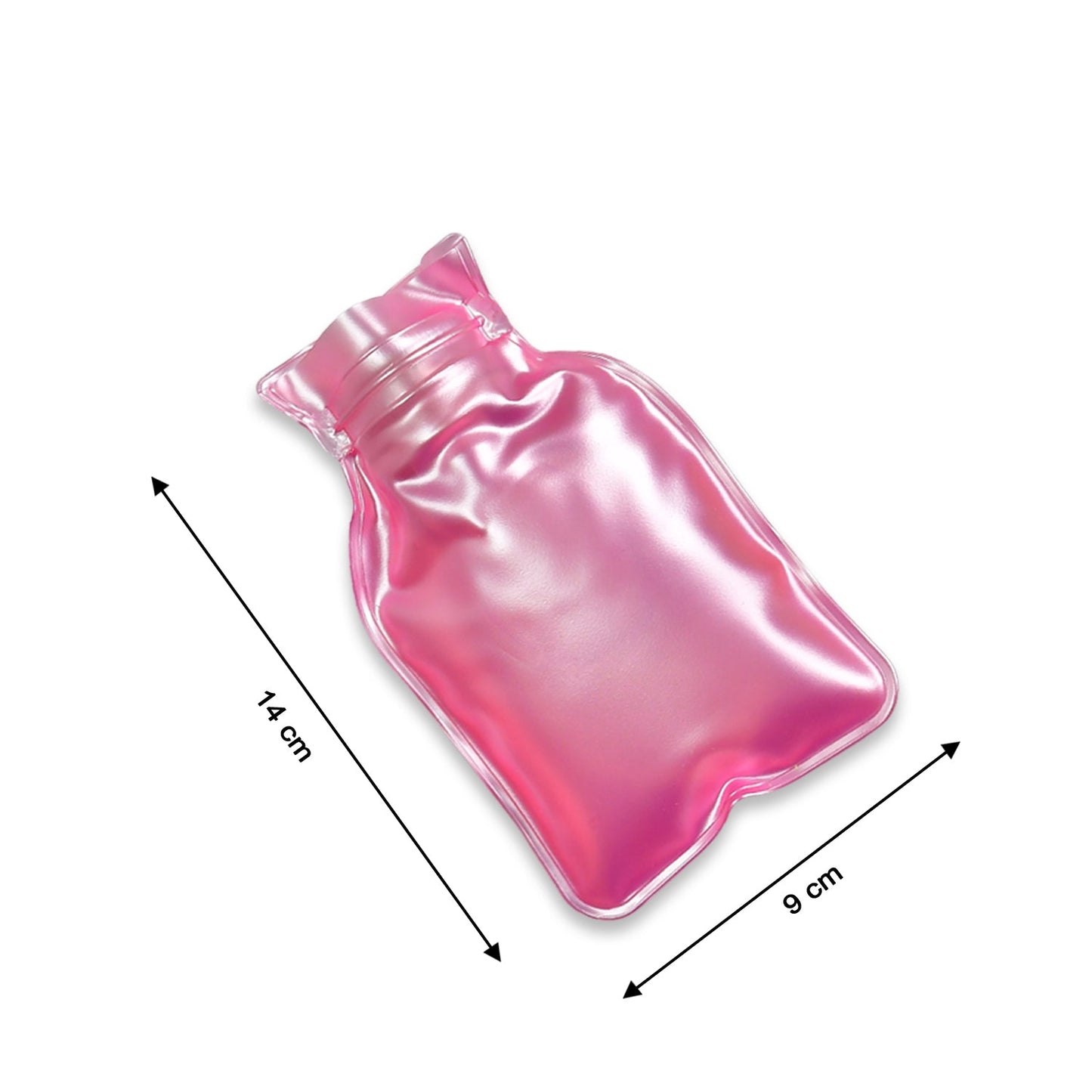 6533 Simple Pink small Hot Water Bag with Cover for Pain Relief, Neck, Shoulder Pain and Hand, Feet Warmer, Menstrual Cramps. 