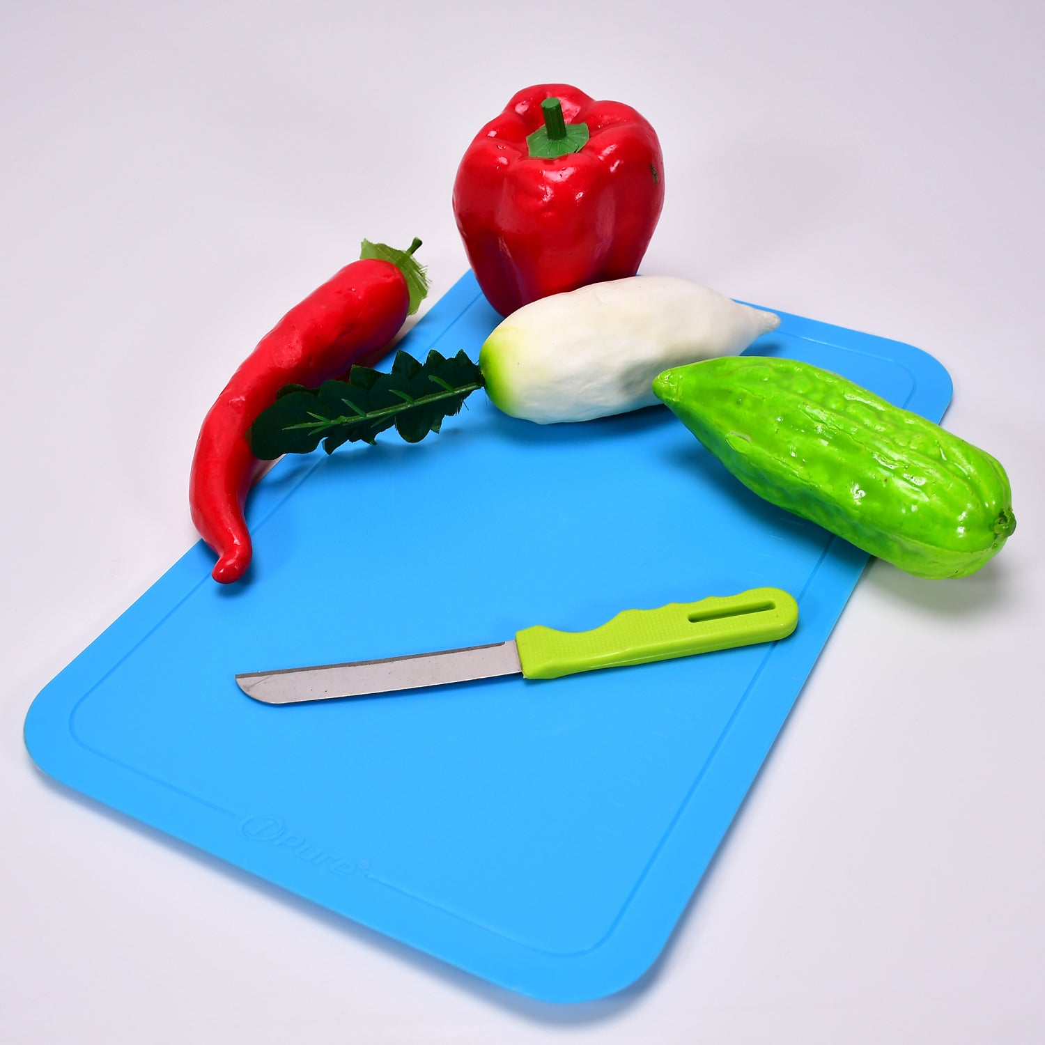 2478 Vegetables and Fruits Cutting Chopping Board Plastic Chopper Cutter Board Non-slip Antibacterial Surface with Extra Thickness 