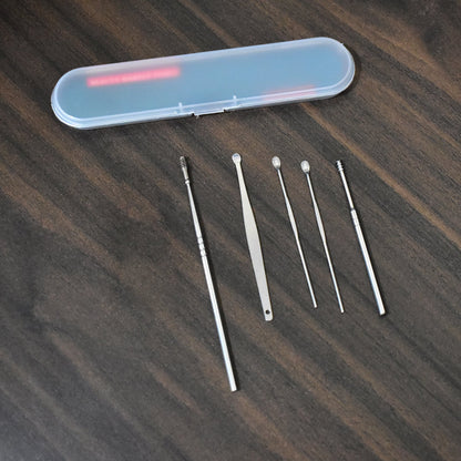 6314A 5 Pcs Ear Pick with a Storage Box Earwax Removal Kit 