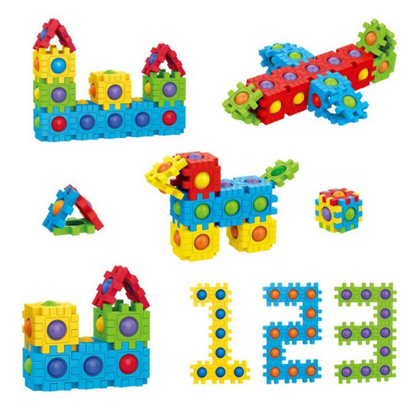 4473 Popit Building Blocks Toy For Kids & Adult Use ( 28 pcs Product ) 