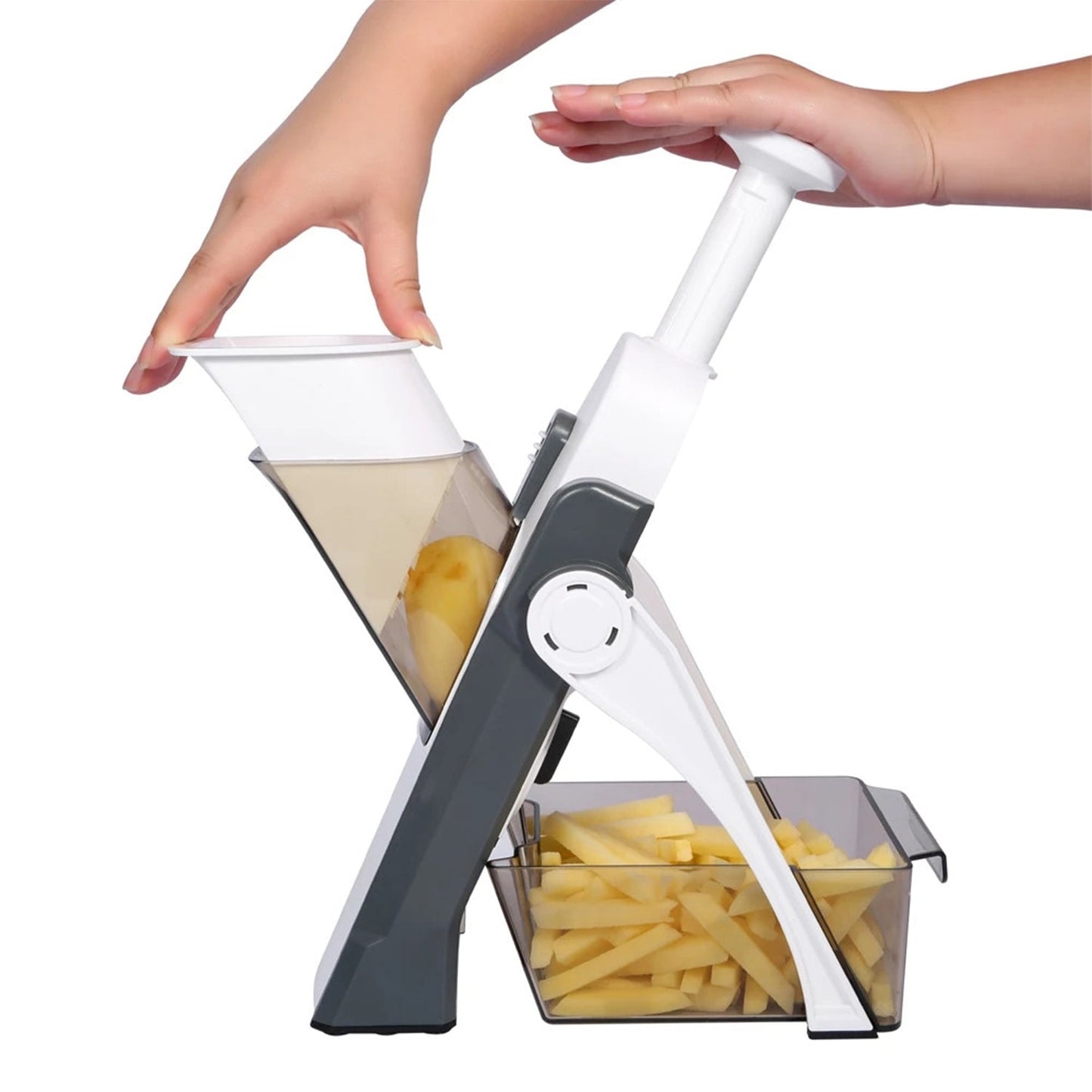 2803A MULTI FUNCTIONAL TIME SAVING ADJUSTABLE HAND PRESS VEGETABLES CHOPPER 