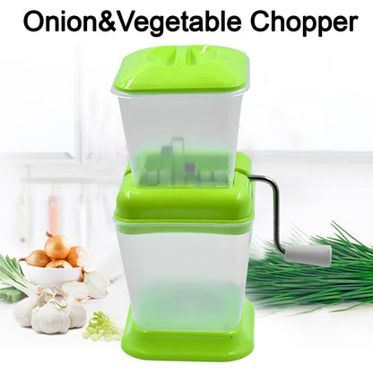 2003 Small Onion Chopper & Vegetable Chopper Quick Cutter with Rotating Blade DeoDap