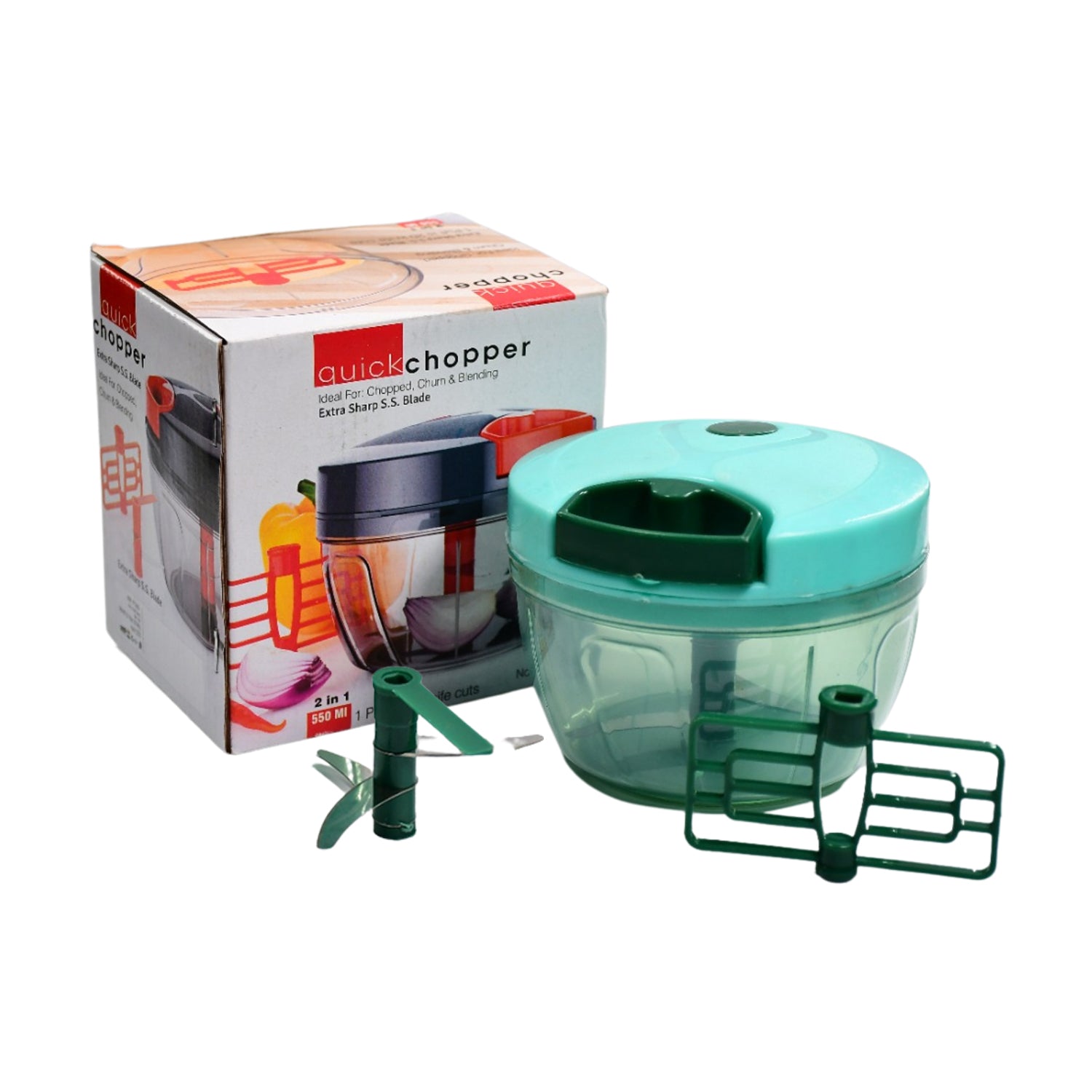 2942 2in1 Speedy Chopper With Easy to Chop Vegetable 550Ml 