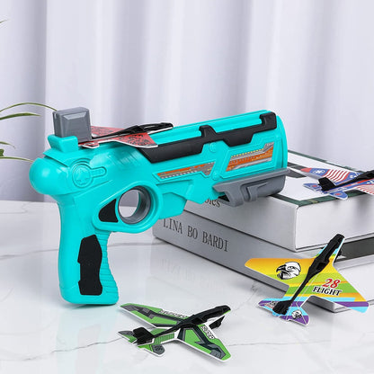 4413 Airplane Launcher Toy Catapult aircrafts Gun with 4 Foam aircrafts 