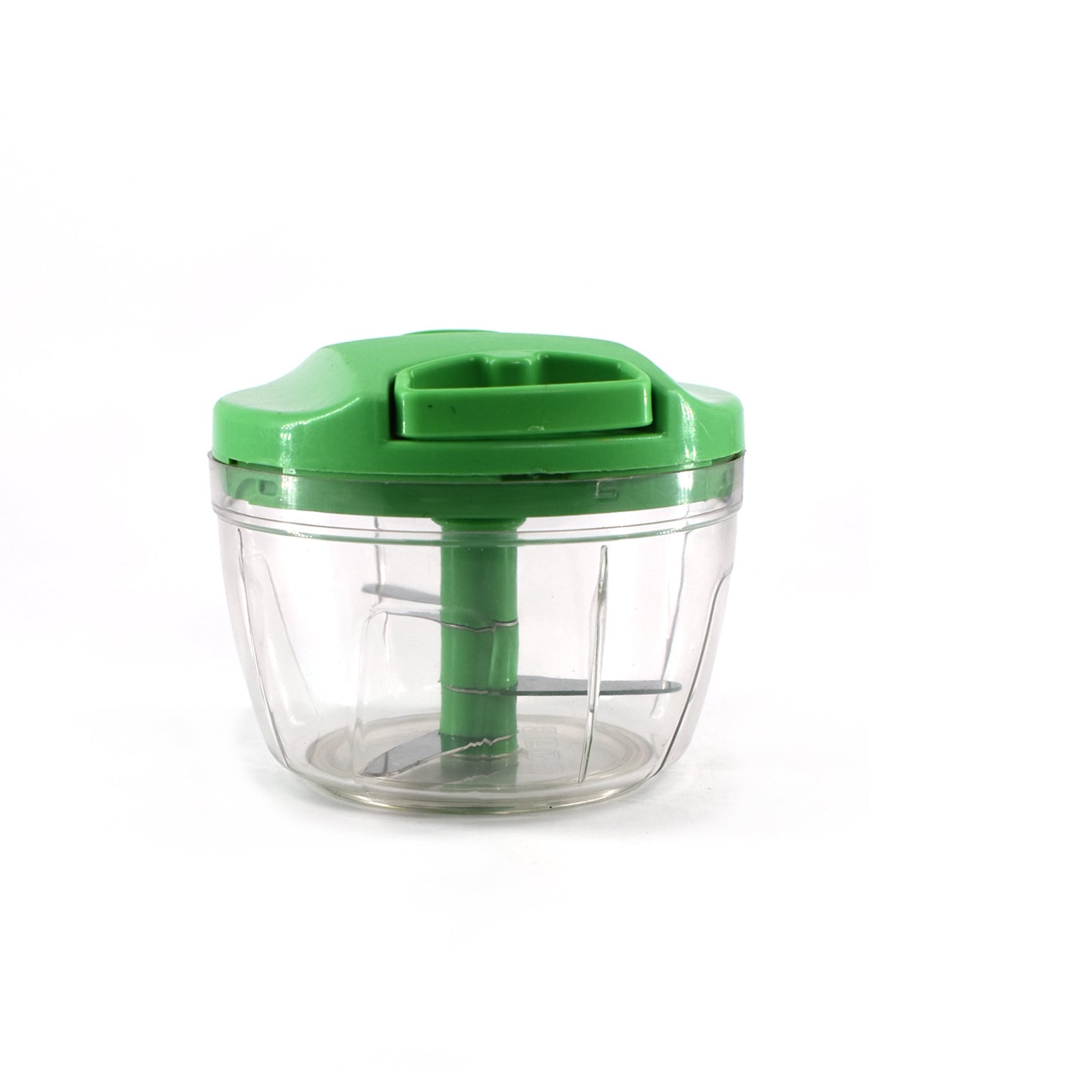 2283G Manual Green mini plastic food chopper with extra sharp blades (375 Ml) 