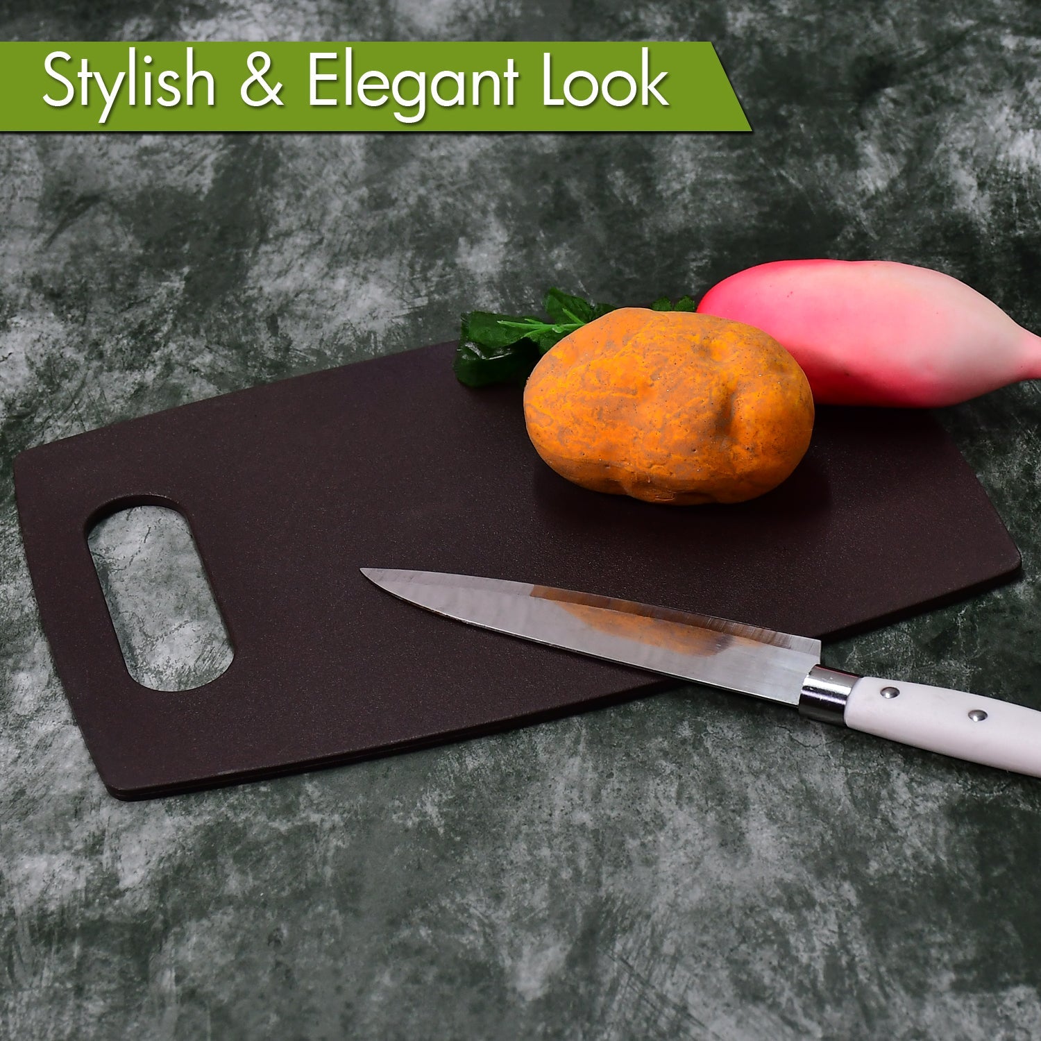 2094 BROWN SMALL KITCHEN CHOPPING BOARD CUTTING BOARD PLASTIC. 