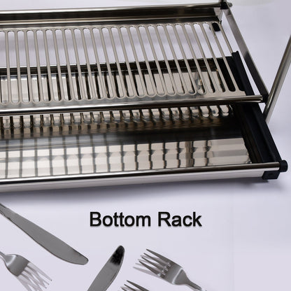 7672 Dish Rack Stainless Steel Rack 2layer Rack For Home & Kitchen Use 