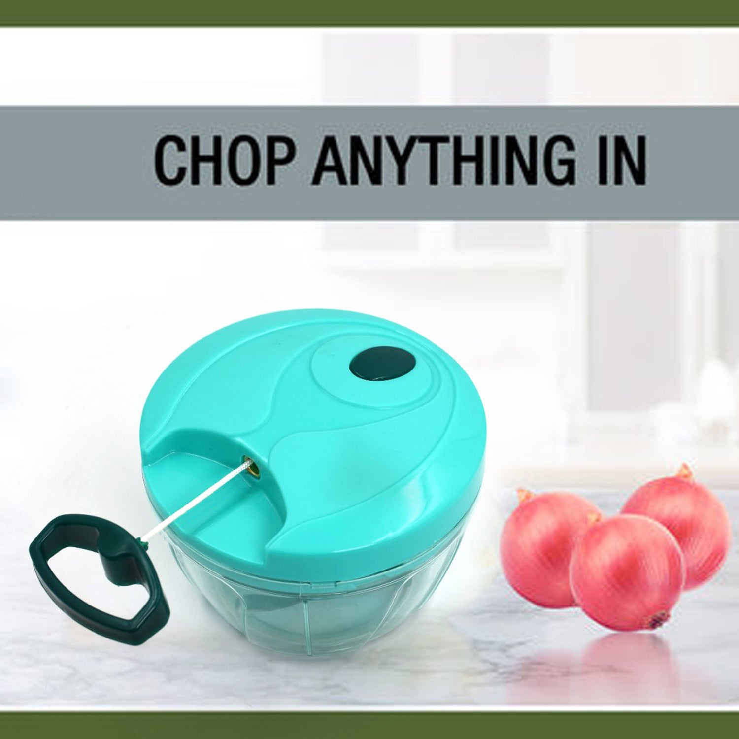 0080 V Atm Green 450 ML Chopper widely used in all types of household kitchen purposes for chopping and cutting of various kinds of fruits and vegetables etc. 