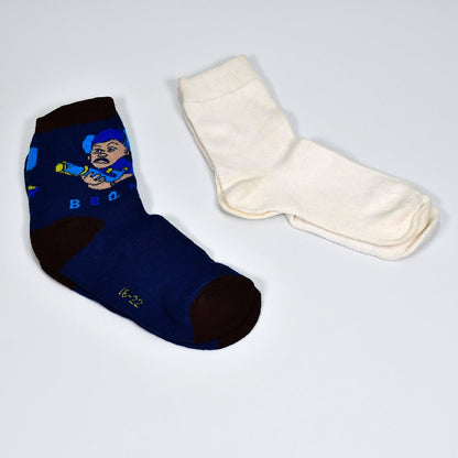 6367 1PAIR SOCKS PRINTED TRENDY MULTIPLE DESIGNER SOCKS 