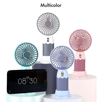 479 Mini Fan Rechargeable Table Fan Handheld Fan USB Fan Desk Fan Cooling Fan For Home , Office , Car, & Multi Use Fan 