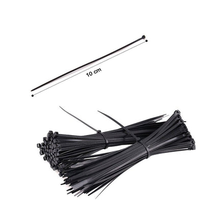 9019 100 Pc Cable Zip Ties used in all kinds of wires to make them tied and knotted etc. DeoDap