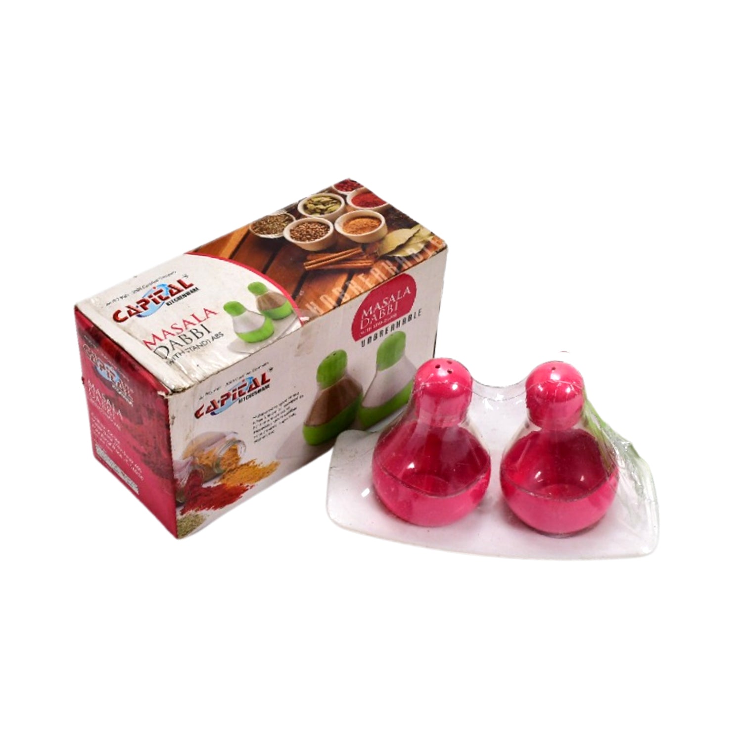 2635 Masala Dabbi With Stand / Salt And Pepper Dispenser 