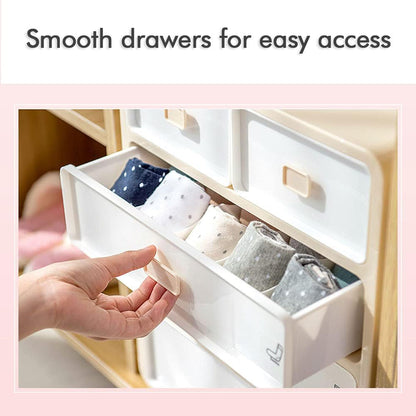 4808   3 Layer Multipurpose Plastic Storage Drawer Box organizer for Kitchen tools, Office Stationary, Jewellery, Cosmetics, Countertop Desktop Organizer 