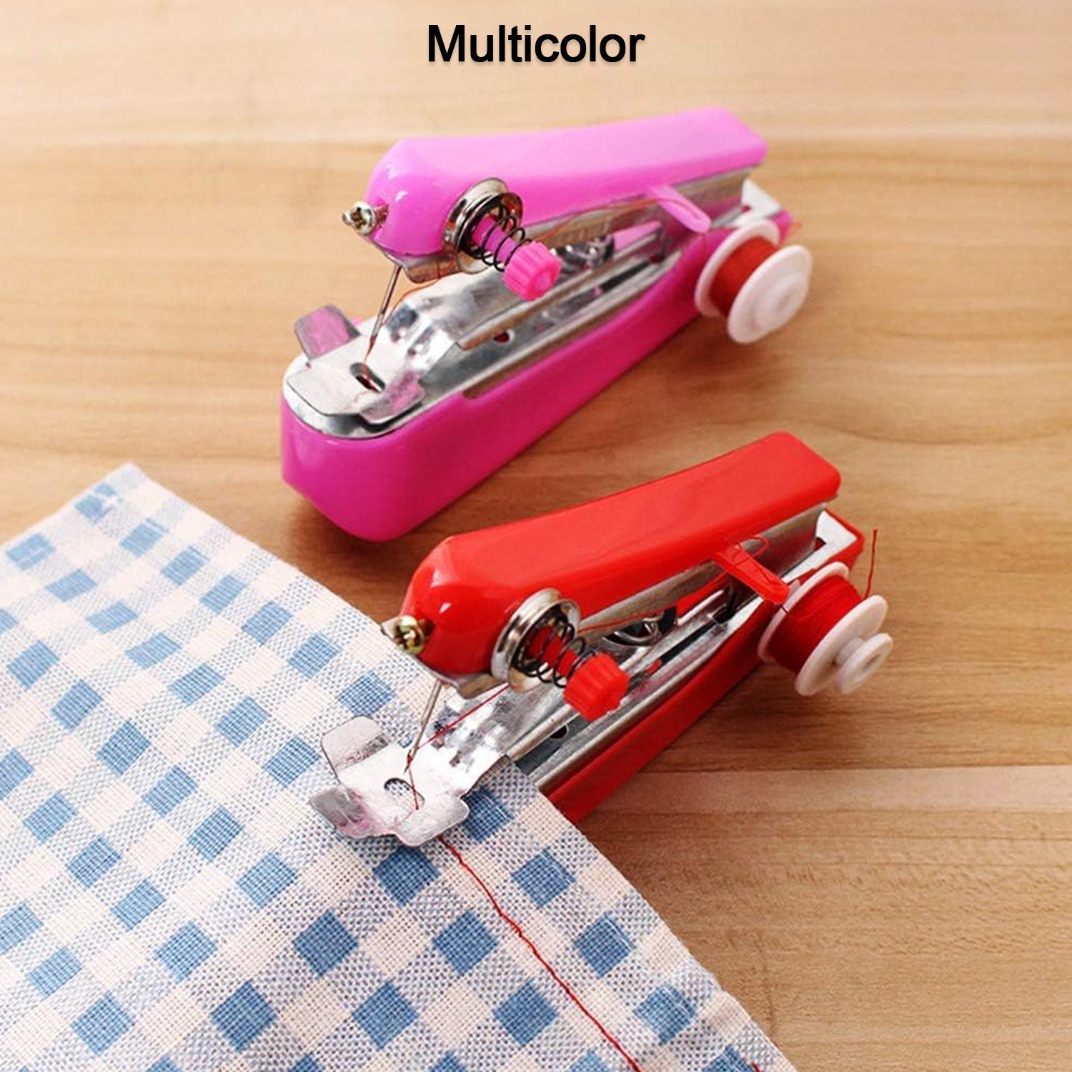 1237 Handy Stitching Stapler Machine Pocket Portable Mini Sewing Cordless Hand-Operated Manual Stitch Stapler Sillai Machine for Garment, Cloth 