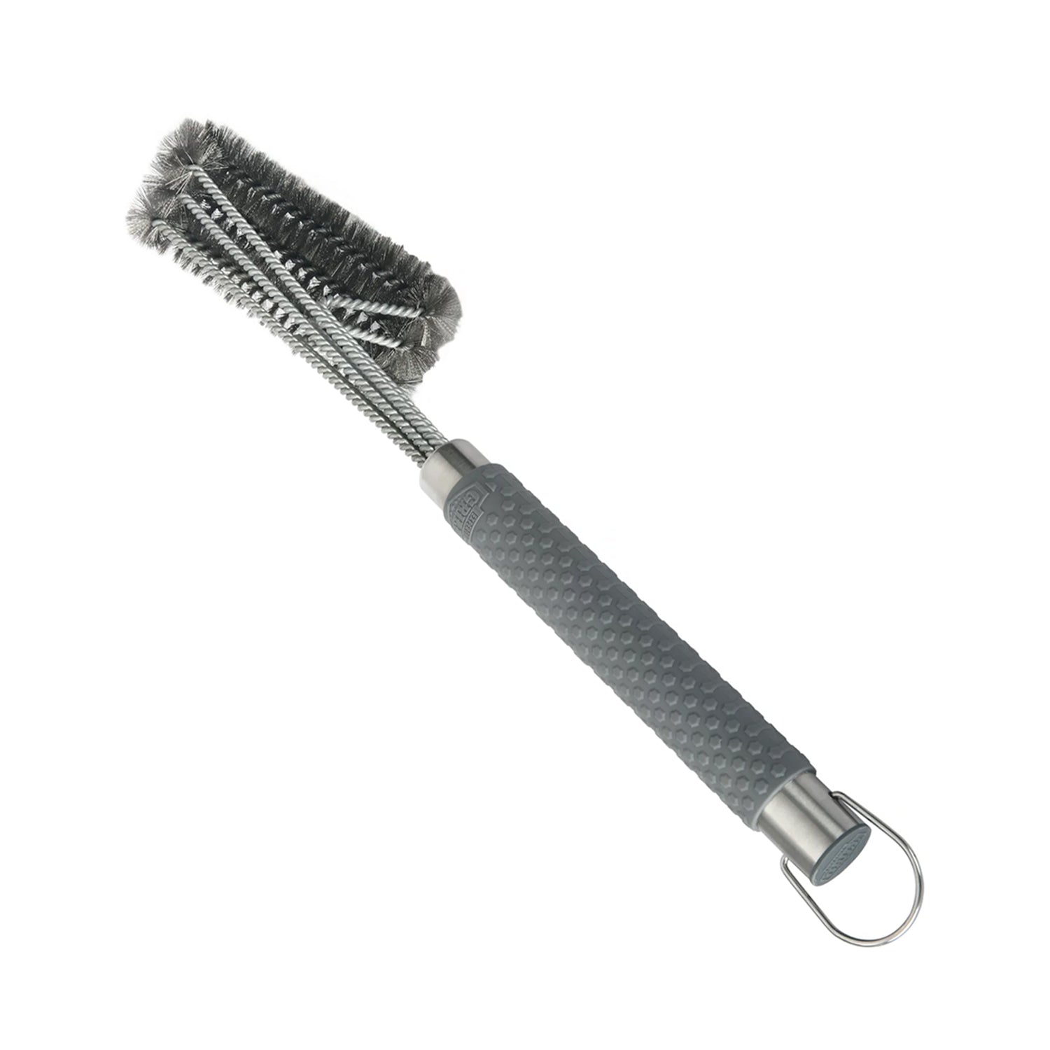 2255 3-head Grill Brush with Stainless Steel Bristles and Soft-Grip Handle 