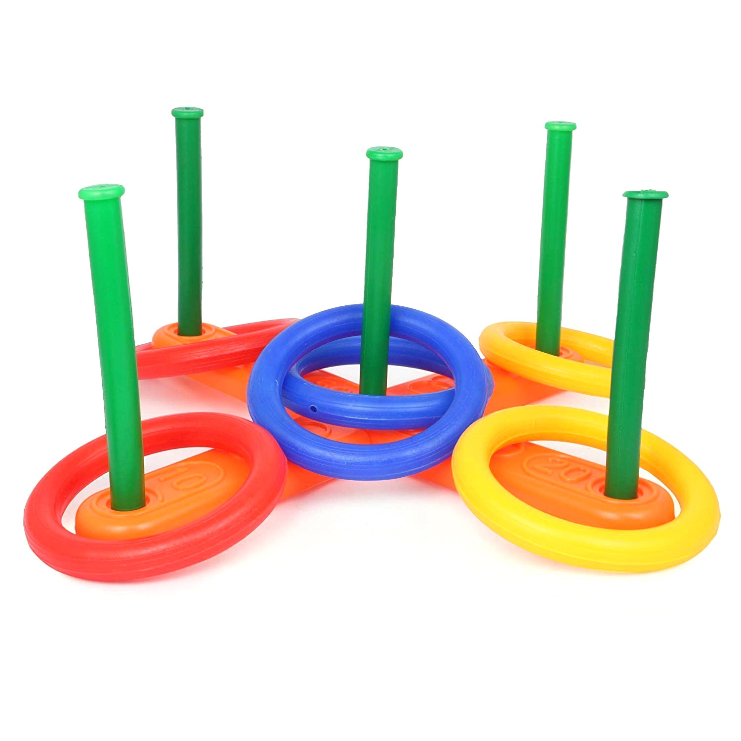 8078 13 Pc Ring Toss Game widely used by children’s and kids for playing and enjoying purposes and all in all kinds of household and official places etc. 