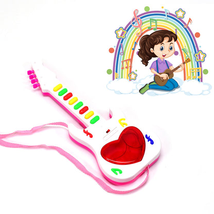 4464 Battery Operated Musical Instruments Mini Guitar Toys and Light for 3+Years Old Kids. 