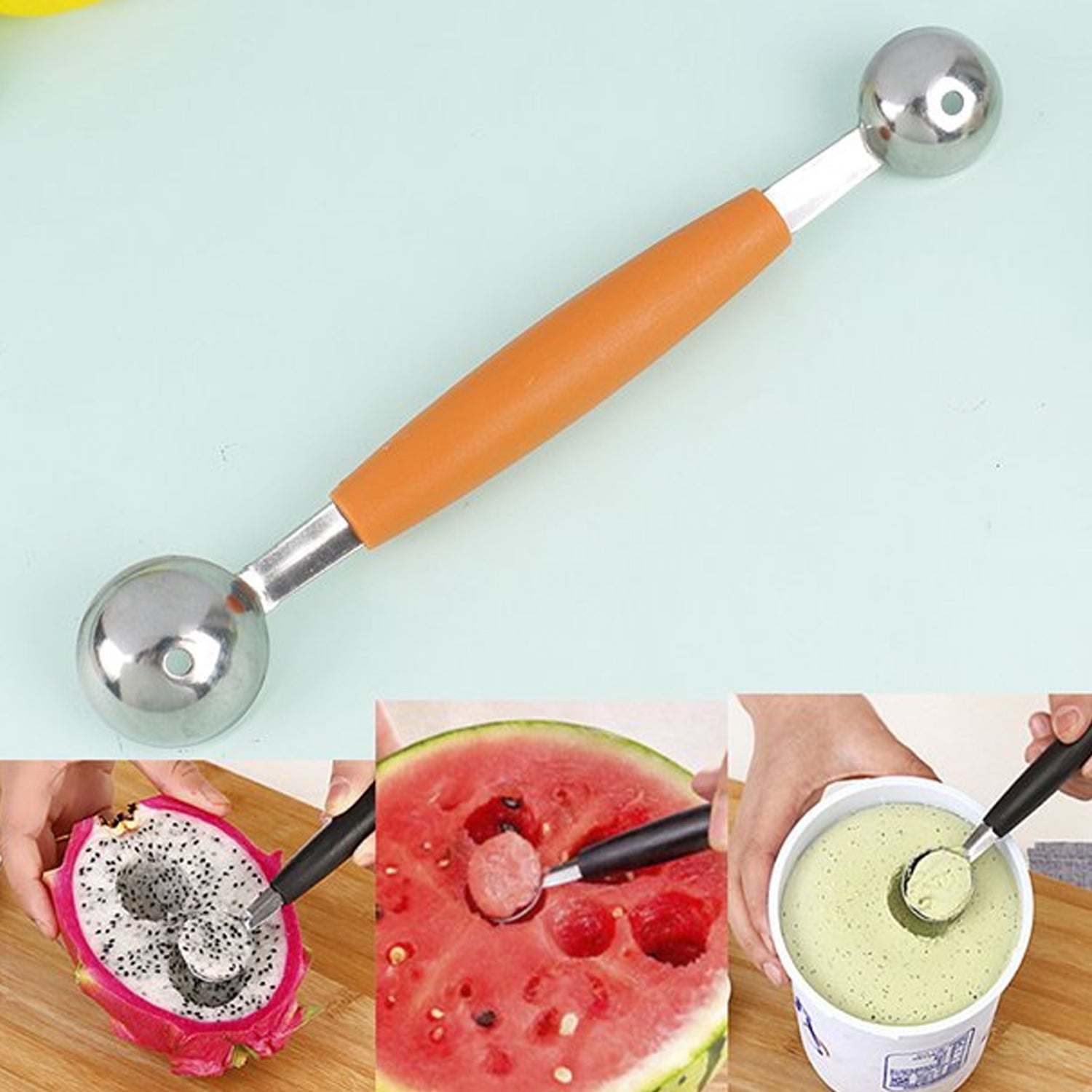 2197 Double End Melon Baller Scoop Fruit Spoon 