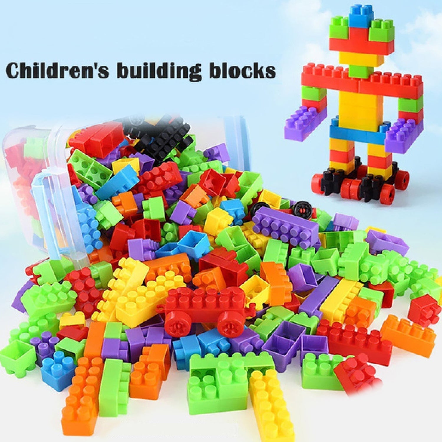 4627 A Building Blocks 60 Pc widely used by kids and children for playing and entertaining purposes among all kinds of household and official places etc. 