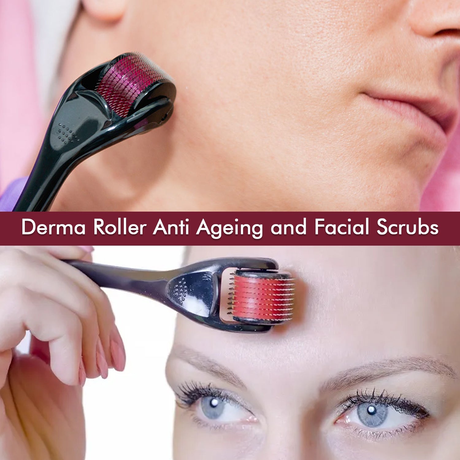 6602 Derma Roller Anti Ageing and Facial Scrubs & Polishes Scar Removal Hair Regrowth (1mm) 