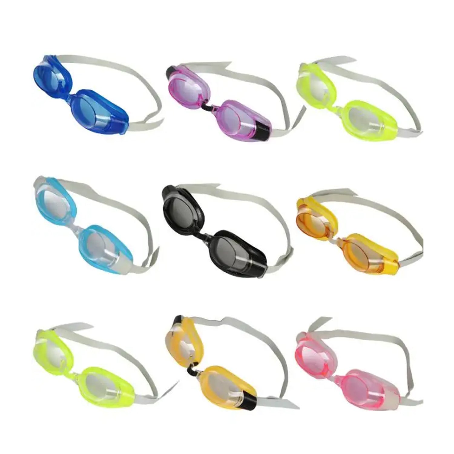 0399 Swimming Goggles  With Ear And Nose Plug Adjustable Clear Vision Anti-Fog Waterproof 