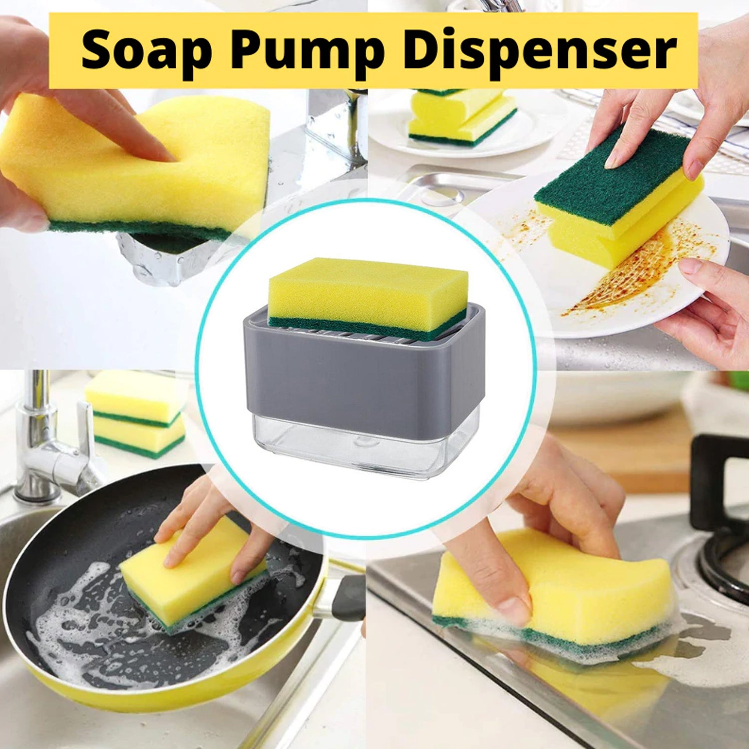 6206 2 in 1 Soap Dispenser Used As A Soap Holder In Bathrooms And Toilets. 