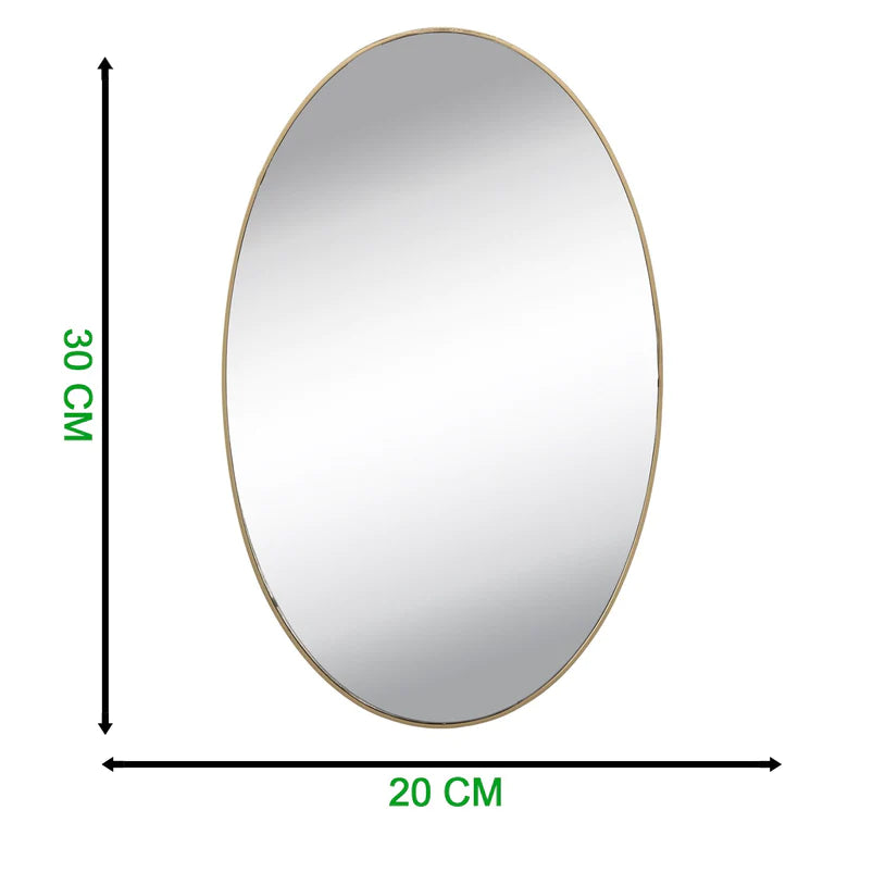 9053 10PC BIG OVAL ADHESIVE-BATHROOM-MIRROR-WALL 