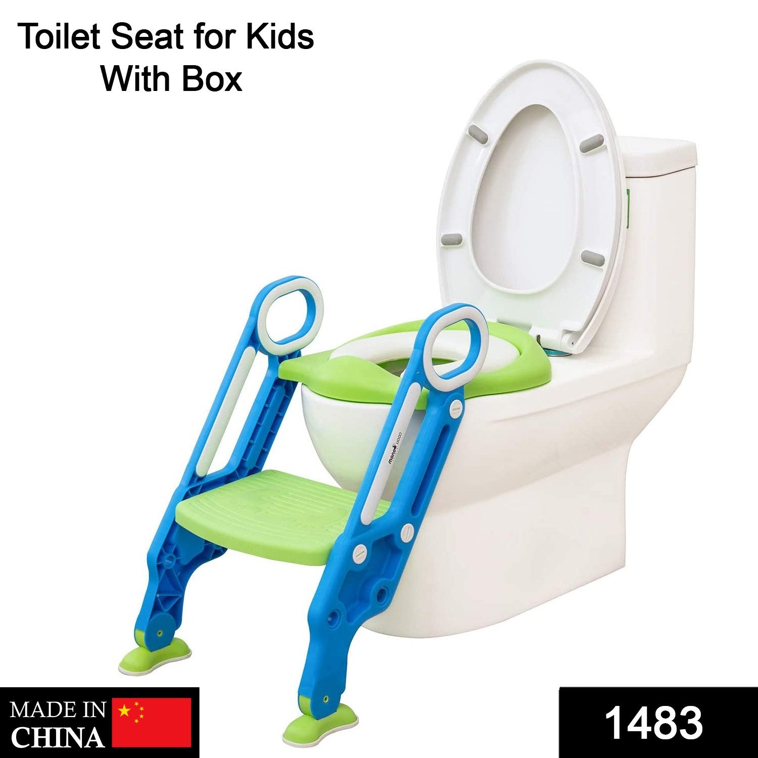 1483 2 in 1 Training Foldable Ladder Potty Toilet Seat for Kids 