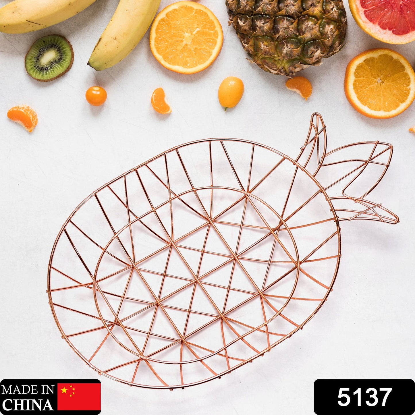 5137 Decorative and Functional Metal Fruit Basket For Kitchen Use 