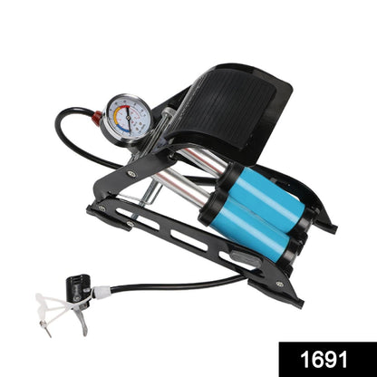 1691 Portable High Pressure Foot Air Pump Compressor for Car and Bike 