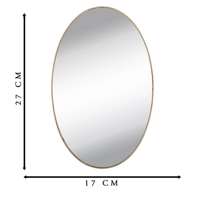 1727A Oval Frame Less Mirror Wall Sticker for Dressing DeoDap